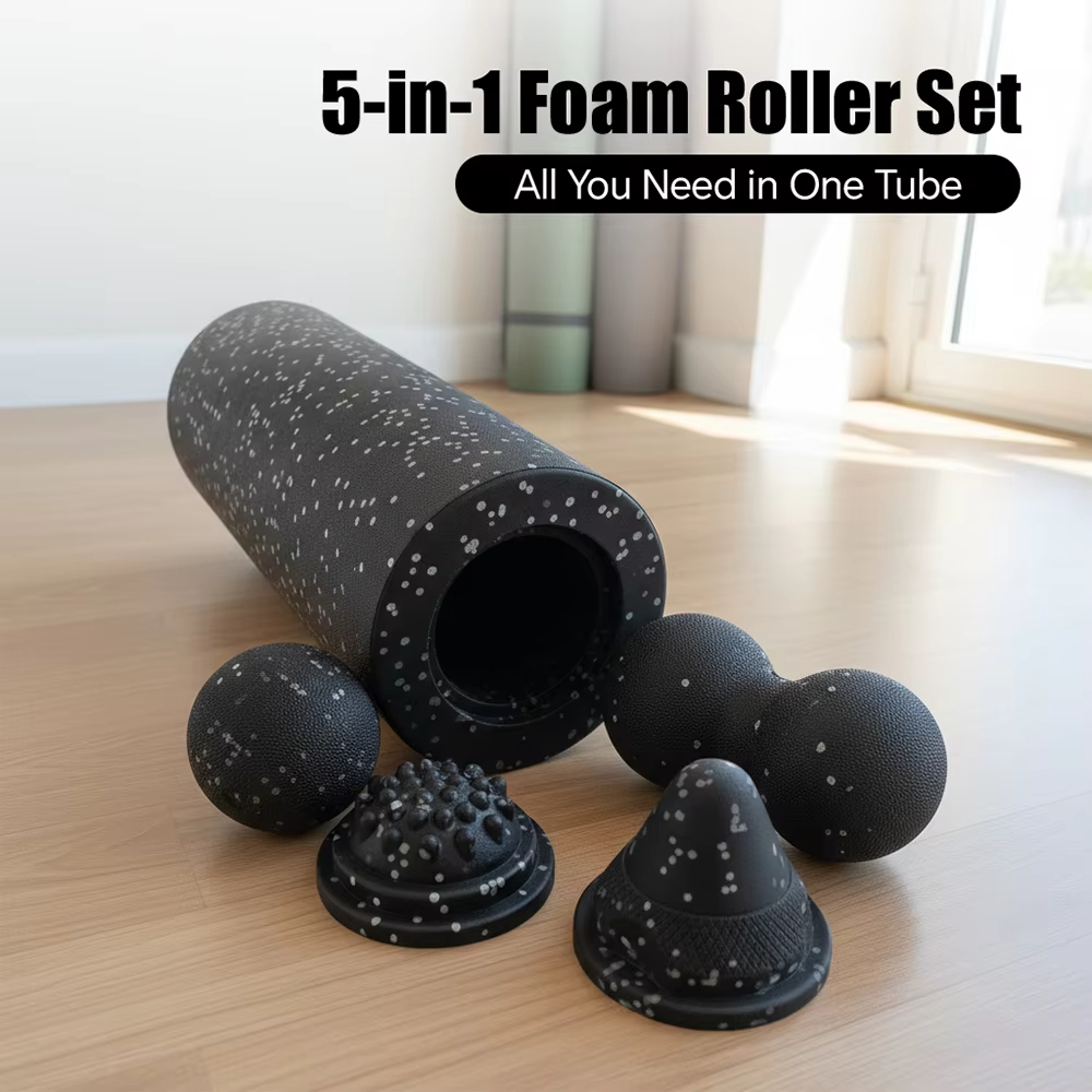 Pilates Yoga Ball - 5-in-1 Fascia Roller Set Muscle Recovery