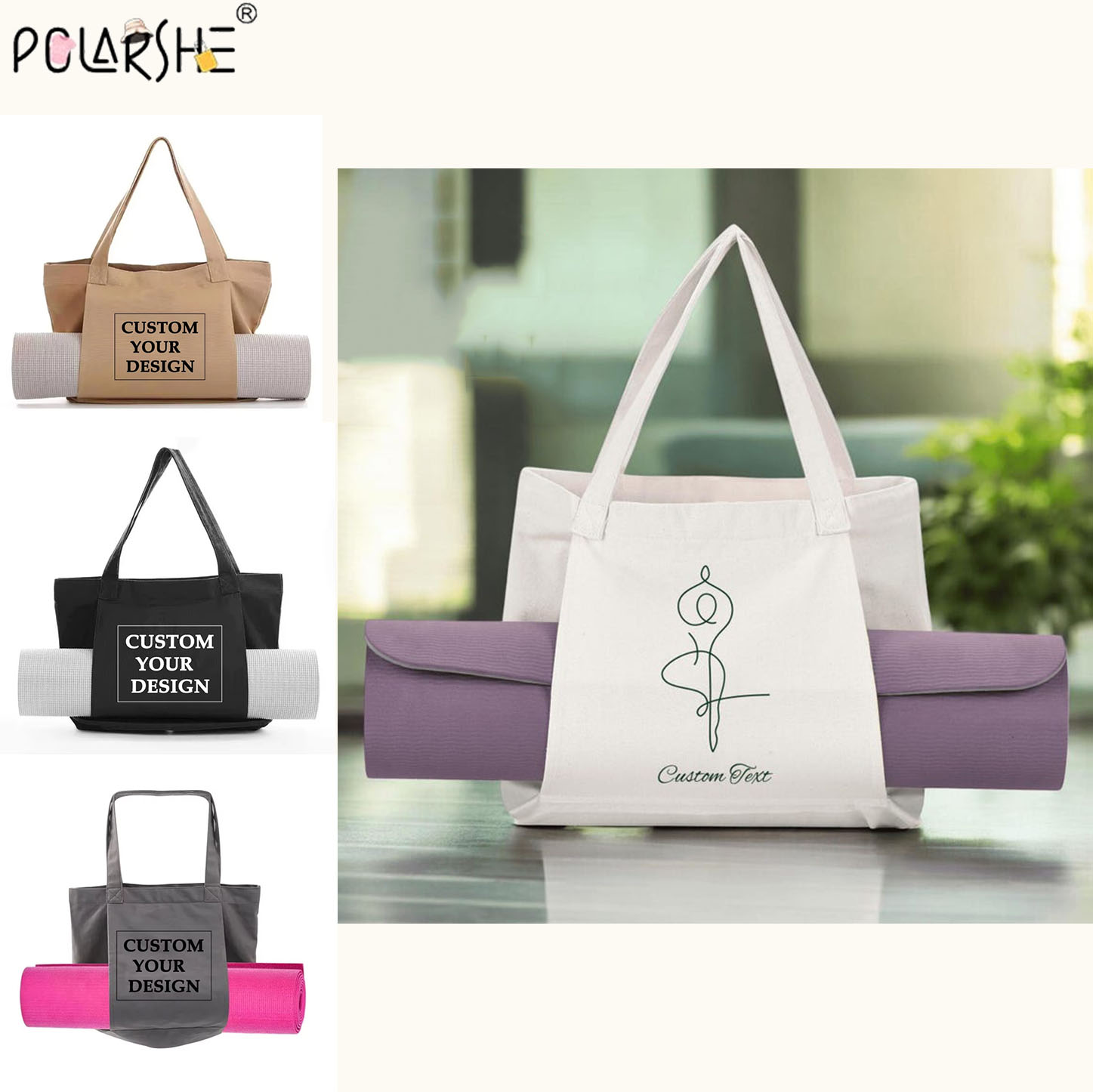 Custom Yoga Mat Tote Bag Perso - Pilates Yoga Bag ulasan dan harga